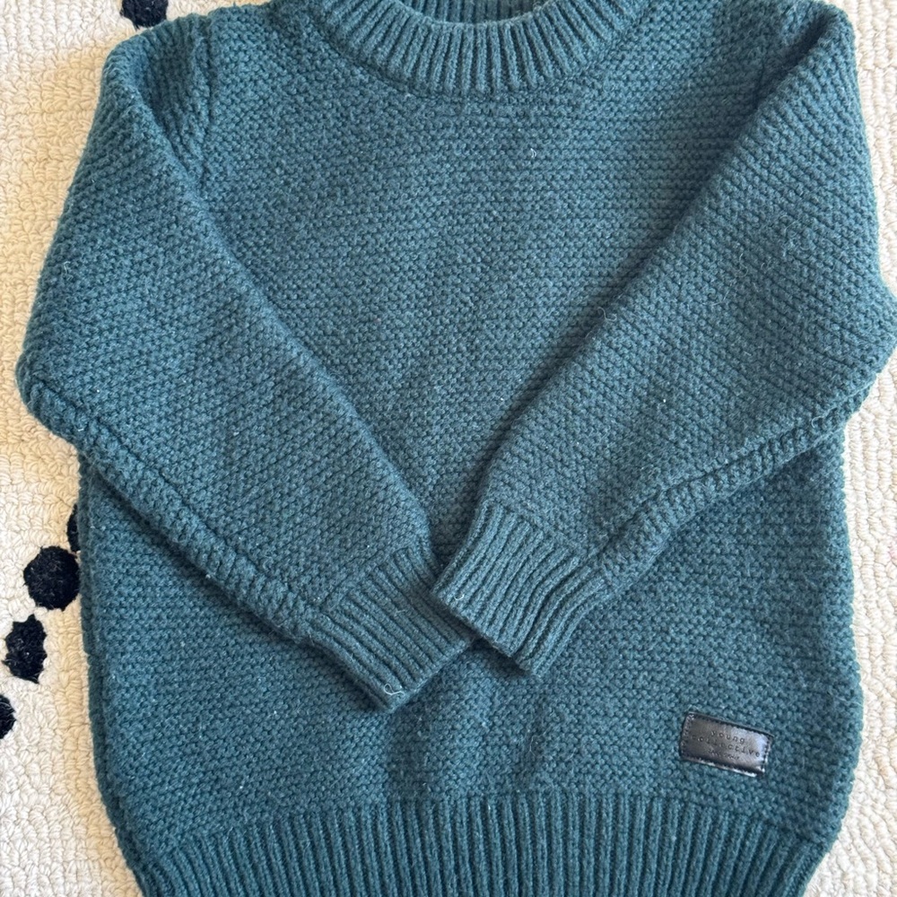 Cozy Teal Kids Sweater